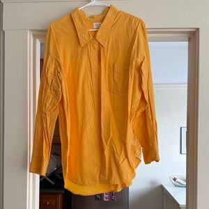 Bright Orange Button-Up Shirt